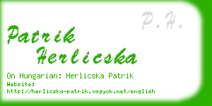 patrik herlicska business card